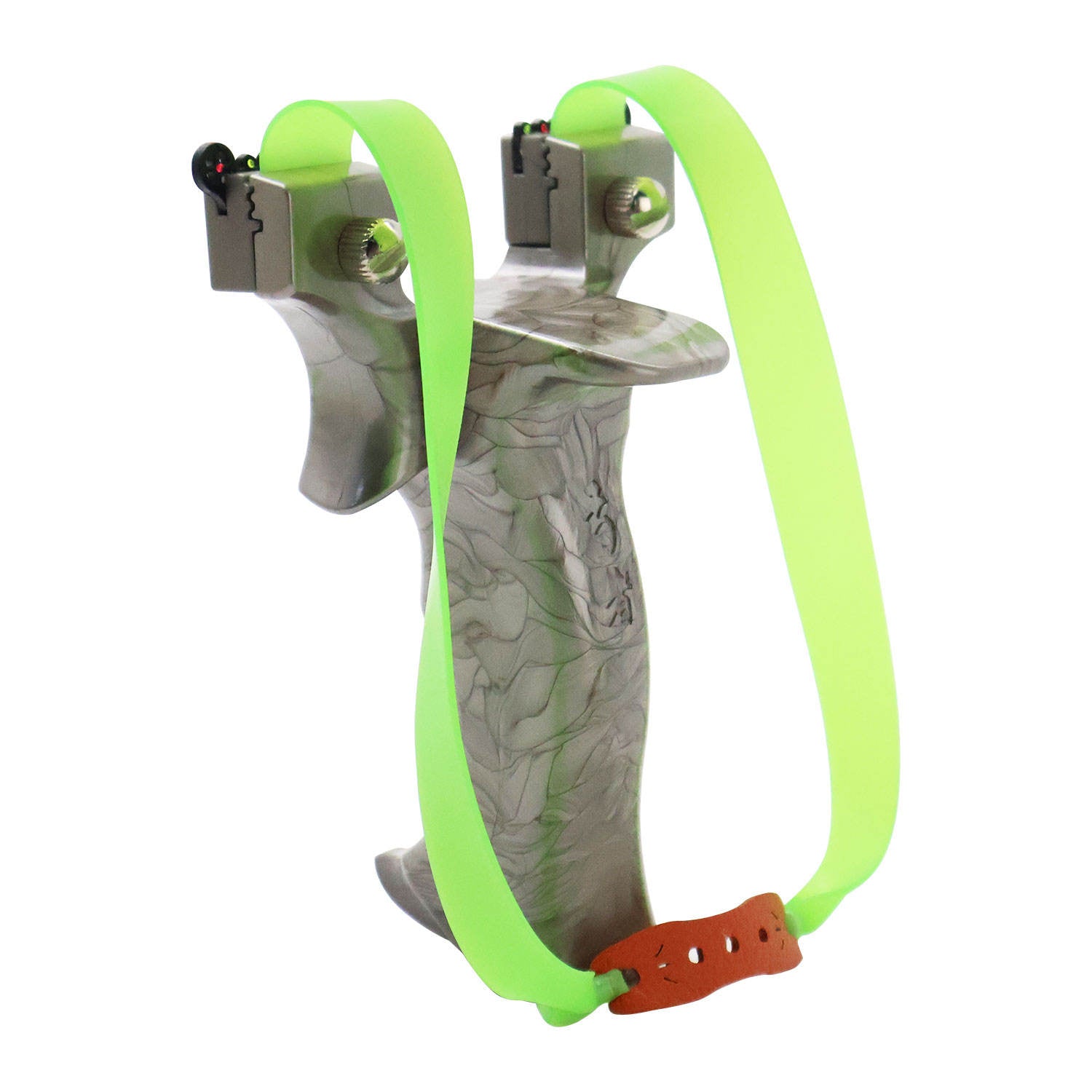 Dark Sea Green Resin MarbleEdge Slingshot INDIAN SLINGSHOT