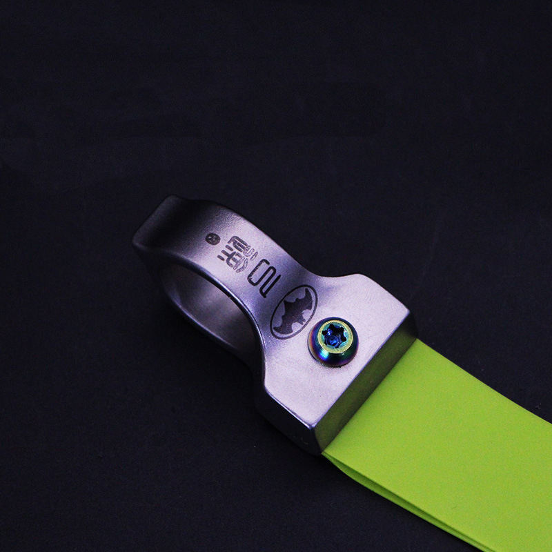 Black Ring-less Titanium Alloy Slingshot | Compact Stainless Steel Frame with Minimalist No-Ring Design INDIAN SLINGSHOT