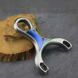 Dim Gray RingGlow Titanium Alloy Slingshot INDIAN SLINGSHOT