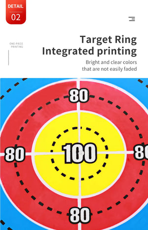 Dark Cyan SPG 23cm Round Suction Archery Target | Safe ABS Practice Toy SPG