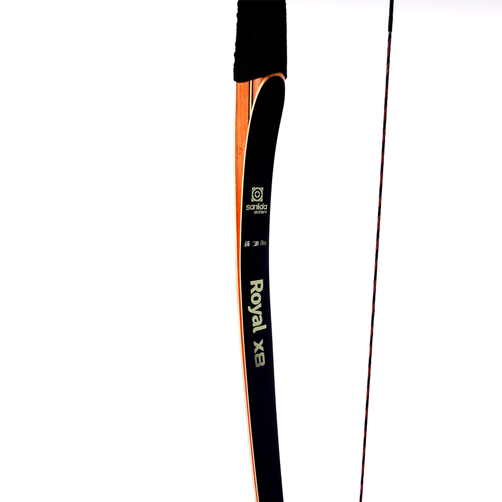 Black Sanlida® Archery Royal X8 68" Traditional Longbow Wood Shooting Bow Kit SANLIDA