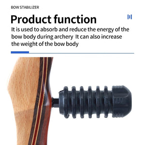 Tan SPG Rubber Bow Stabilizer Black 11x4x4cm Archery Accessory SPG