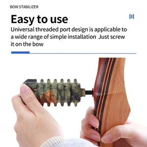 Rosy Brown SPG Rubber Bow Stabilizer Black 11x4x4cm Archery Accessory SPG