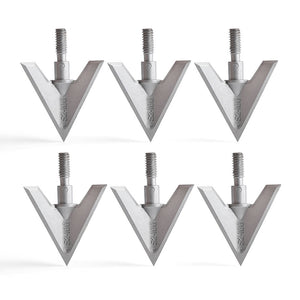 White Smoke S2/ S3 3-Blade Broadheads 100 Grain Aluminum Alloy Arrowheads for Compound Bow Archery Arrows (Pack of 2) MARKSMAN