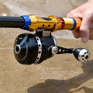 Rosy Brown SA30 Black Stainless Steel Fly Fishing Reel 3.6:1 Gear Ratio – Left & Right Hand Interchangeable Bait Reel MARKSMAN