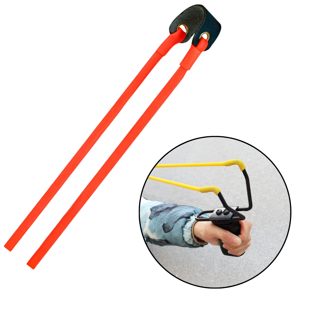 White Smoke Slingshot Replacement Elastic Tubular Rubber Band (Red) MARKSMAN