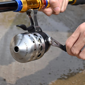 Dim Gray SP35 Stainless Steel Fishing Reel for Fishing Rod ā Durable Bait Casting Reel MARKSMAN