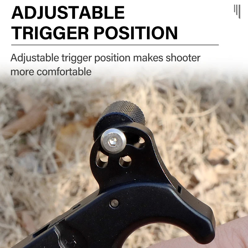 Dark Gray SPG HQ204 4-Finger Thumb Release | Adjustable Metal Archery Aid SPG