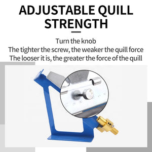 Dark Slate Gray SPG Alloy Fletching Jig – Adjustable Arrow Feather Clamp Tool for DIY Archery (Blue/Silver) SPG