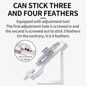 White Smoke SPG Alloy Fletching Jig – Adjustable Arrow Feather Clamp Tool for DIY Archery (Blue/Silver) SPG