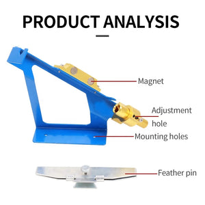 Light Gray SPG Alloy Fletching Jig – Adjustable Arrow Feather Clamp Tool for DIY Archery (Blue/Silver) SPG