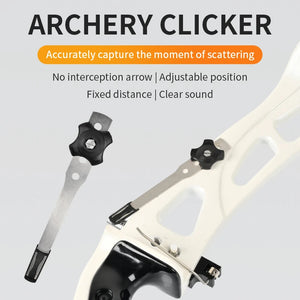 Light Gray SPG Archery Clicker – Magnetic Signal Bow Accessory for Recurve Bows (Silver) SPG