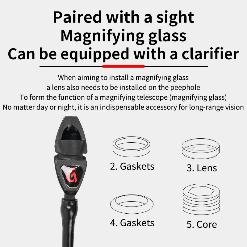 Lavender SPG Archery Peep Sight Tube – Rubber Compound Bow Peephole Sight Accessory SPG