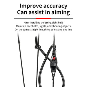 Light Gray SPG Archery Peep Sight Tube – Rubber Compound Bow Peephole Sight Accessory SPG