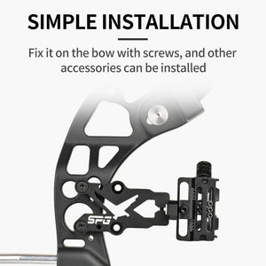 Dark Slate Gray SPG Archery Sight – 5-Pin Adjustable Aluminium Alloy Bow Sight with Fiber Optic Pins (Black) SPG