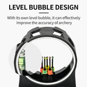 Dark Slate Gray SPG Archery Sight – 5-Pin Adjustable Aluminium Alloy Bow Sight with Fiber Optic Pins (Black) SPG