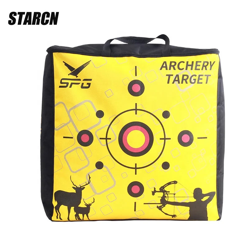 Dark Slate Gray SPG Archery Target Bag – Polymer Fiber Recurve & Compound Bow Practice Target | 50×50×20cm Yellow Oxford Fabric SPG