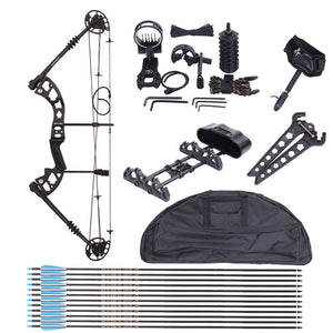 Dark Slate Gray SPG Arrow Shooting Archery Compound Bow Fiberglass Carbon Fiber Compound Bow and Arrow Set INDIAN SLINGSHOT