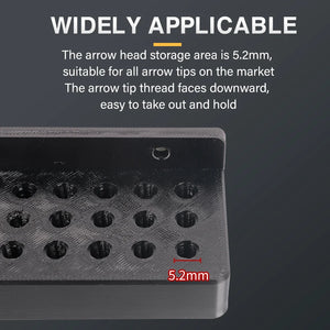 Dark Slate Gray SPG Arrow Tip Storage Rack | 12 & 24 Slot PETG Holder for Arrow Points SPG