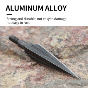 Dark Gray SPG SP-HA604 Carbon Steel Archery Arrow Tips | 120 Grain Broadhead SPG