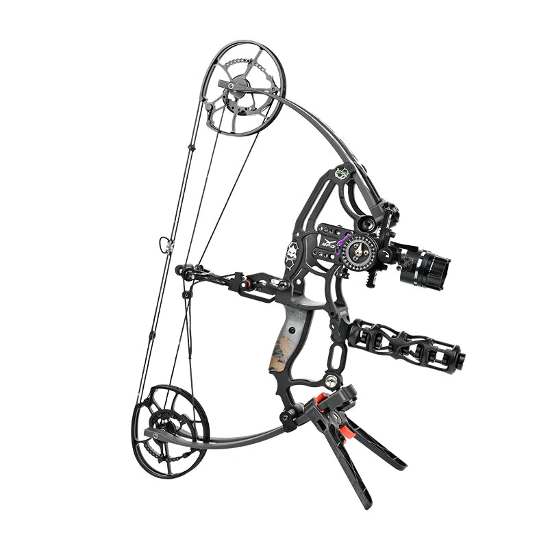 Dark Slate Gray SPG CNC Integrated Compound Bow – 6061 Aluminum Alloy | Adjustable 45–75 lbs | ATA 20" | 380FPS Ball Speed SPG