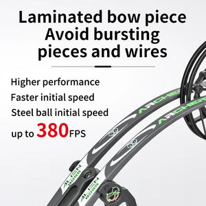 Dark Slate Gray SPG CNC Integrated Compound Bow – 6061 Aluminum Alloy | Adjustable 45–75 lbs | ATA 20" | 380FPS Ball Speed SPG