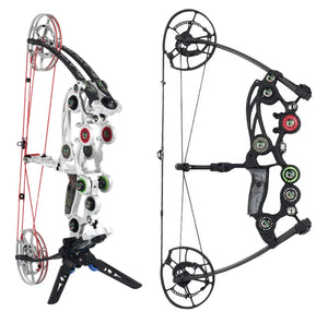 Dark Slate Gray SPG Dual-Purpose Compound Bow – Adjustable 40–70 LBS, Aluminum Alloy, 63cm Length, Black SPG