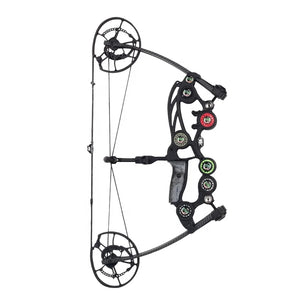 Dark Slate Gray SPG Dual-Purpose Compound Bow – Adjustable 40–70 LBS, Aluminum Alloy, 63cm Length, Black SPG