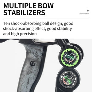 Light Gray SPG Dual-Purpose Compound Bow – Adjustable 40–70 LBS, Aluminum Alloy, 63cm Length, Black SPG