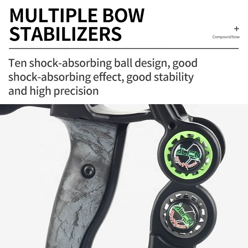 Light Gray SPG Dual-Purpose Compound Bow – Adjustable 40–70 LBS, Aluminum Alloy, 63cm Length, Black SPG