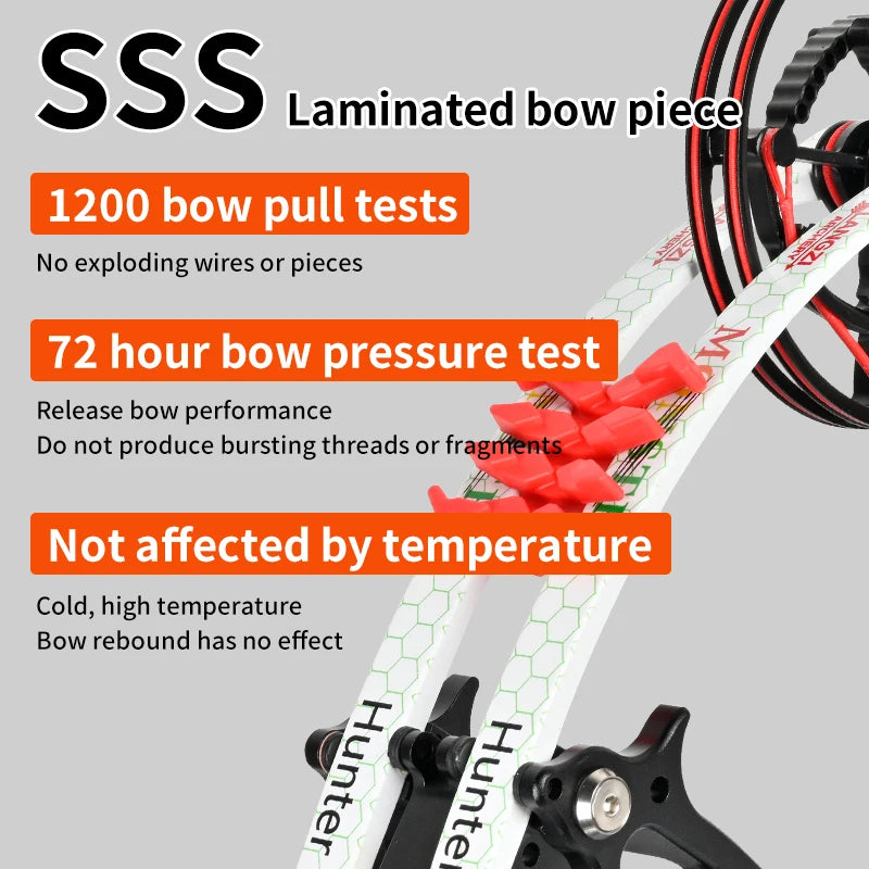 Light Gray SPG Dual-Purpose Compound Bow – CNC Machined 17" ATA | Adjustable 30–75 lbs Draw Weight | High-Speed 380FPS | Black/Grey/Silver SPG