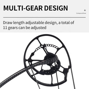 White Smoke SPG Dual-Purpose Compound Bow – Adjustable 40–70 LBS, Aluminum Alloy, 63cm Length, Black SPG