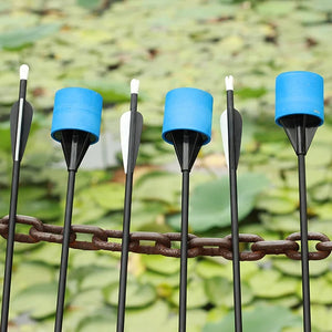 Dark Khaki SPG Foam Tip Arrows | 86cm Mixed Carbon Shaft | Safe Archery Tag Arrows SPG