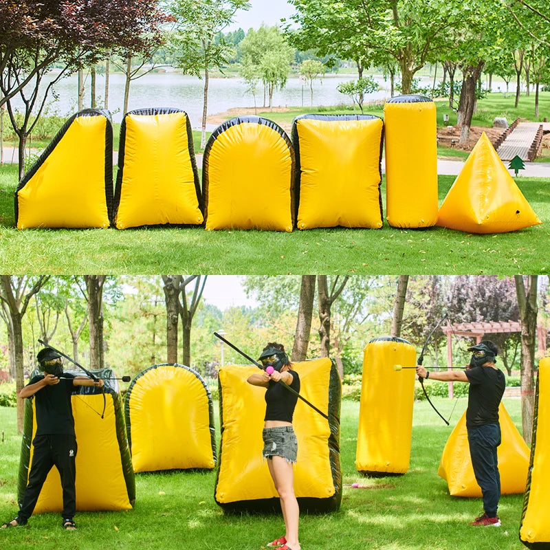 Goldenrod SPG Inflatable Bunkers – PVC Barriers for Archery Tag, Paintball & Outdoor Combat Games (Multiple Shapes) SPG