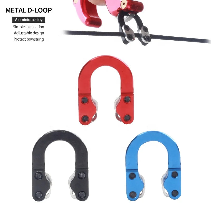 Pale Violet Red SPG Metal D-Loop for Compound Bows ā Aluminum Alloy Archery Bowstring Release Buckle (Black/Red/Blue) SPG