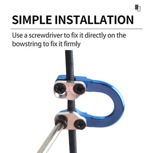 Dark Slate Gray SPG Metal D-Loop for Compound Bows ā Aluminum Alloy Archery Bowstring Release Buckle (Black/Red/Blue) SPG