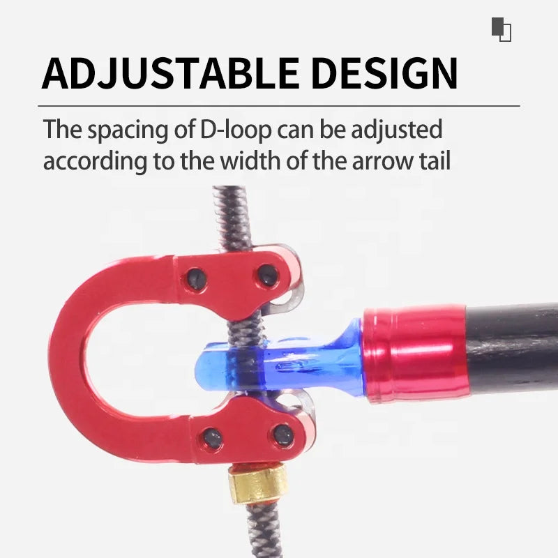 White Smoke SPG Metal D-Loop for Compound Bows ā Aluminum Alloy Archery Bowstring Release Buckle (Black/Red/Blue) SPG