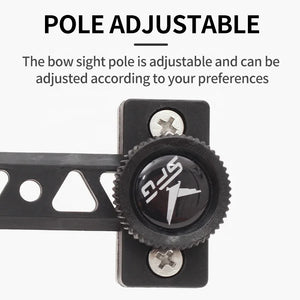 White Smoke SPG Recurve Bow Sight – Adjustable T-Shape Single Pin Sight for Precision Archery SPG