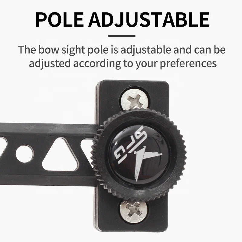 White Smoke SPG Recurve Bow Sight – Adjustable T-Shape Single Pin Sight for Precision Archery SPG