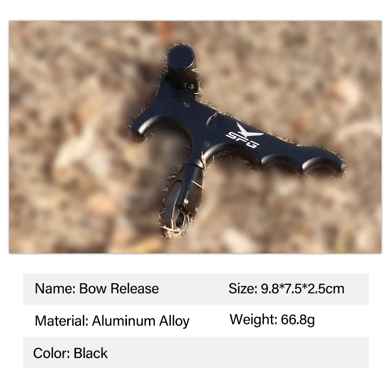 Rosy Brown SPG 4 Finger Compound Bow Release – Aluminum Alloy Thumb Release Aid for Target Archery SPG