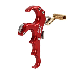 Brown SPG Archery 4-Finger Compound Bow Release | Aluminum Thumb Trigger Aid for Compound Bows SPG