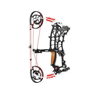 Pink SPG Dual-Purpose Compound Bow – CNC Machined 17" ATA | Adjustable 30–75 lbs Draw Weight | High-Speed 380FPS | Black/Grey/Silver SPG