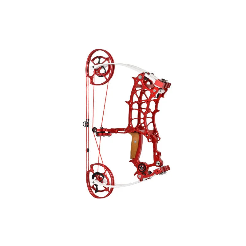 Brown SPG Dual-Purpose Compound Bow – CNC Machined 17" ATA | Adjustable 30–75 lbs Draw Weight | High-Speed 380FPS | Black/Grey/Silver SPG