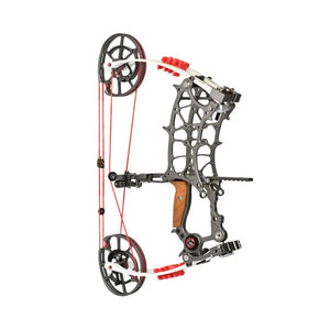 Dim Gray SPG Dual-Purpose Compound Bow – CNC Machined 17" ATA | Adjustable 30–75 lbs Draw Weight | High-Speed 380FPS | Black/Grey/Silver SPG