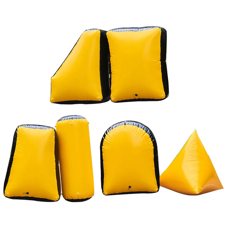 Orange SPG Inflatable Bunkers β PVC Barriers for Archery Tag, Paintball & Outdoor Combat Games (Multiple Shapes) SPG