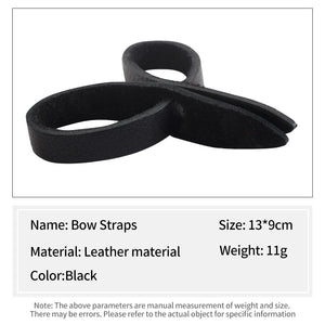 Dark Slate Gray SPG Leather Bow Wrist Sling Yoke | Adjustable Comfortable Grip Strap SPG