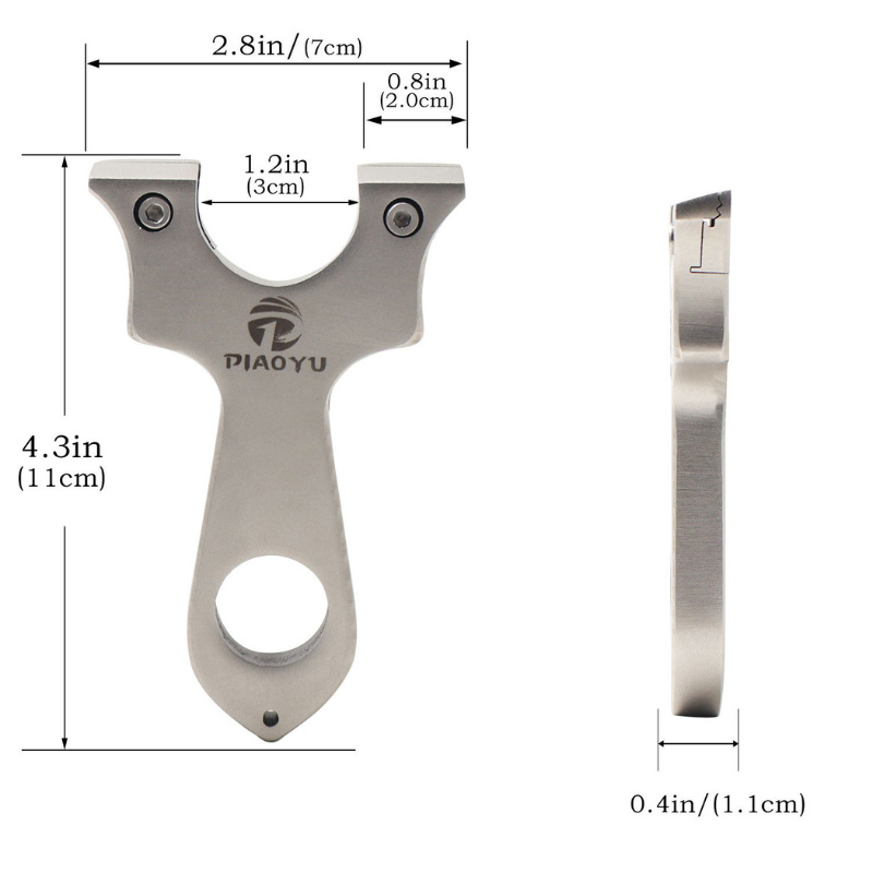 White Smoke Piaoyu 1 Precision Stainless Steel Slingshot – Compact Ergonomic Metal Frame MARKSMAN
