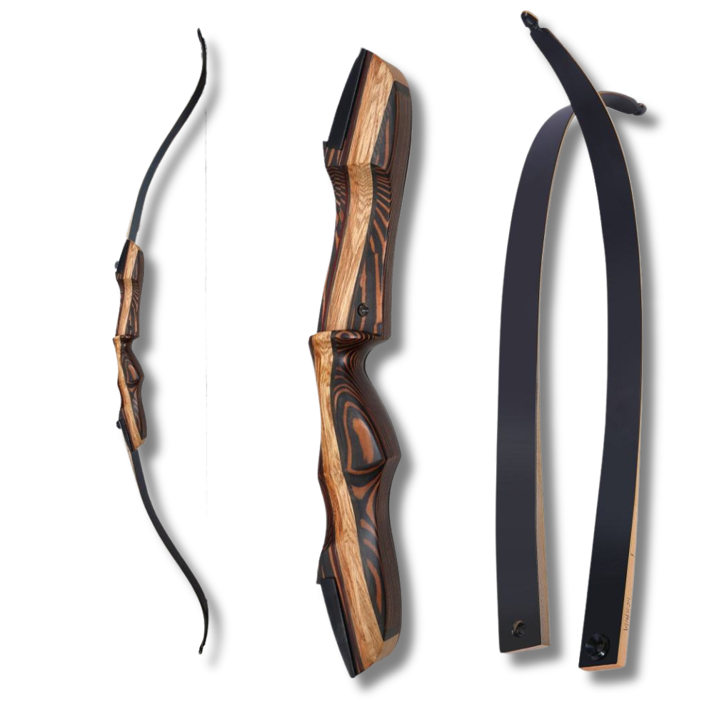 White Smoke Neos Old Mountain 62" Traditional Takedown Recurve Bow – Laminated Wood Core, RH/LH Dexterity OLD MOUNTAIN