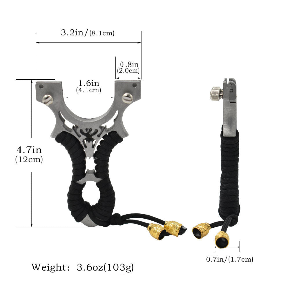 Black Shadow Spider Aluminum Alloy Slingshot with Laser Sight – Outdoor Precision Shooting Accessory Kit INDIAN SLINGSHOT