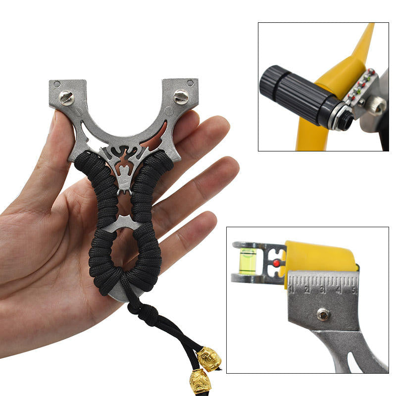 Dim Gray Shadow Spider Aluminum Alloy Slingshot with Laser Sight – Outdoor Precision Shooting Accessory Kit INDIAN SLINGSHOT